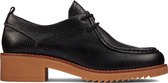 Clarks - Dames schoenen - Eden Mid Lace - D - black tumbled - maat 5,5