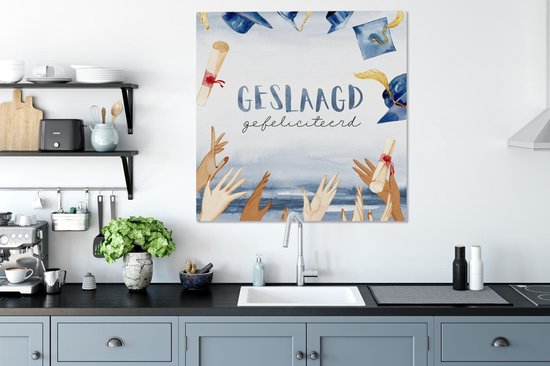 Peinture sur toile Proverbes - Citations - 'Passed' - Remise des diplômes - 90x90 cm - Décoration murale