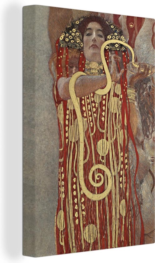 Canvas Schilderij Hygieia - Gustav Klimt - 20x30 cm - Wanddecoratie