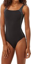 Speedo Sculpture Lunalustre Print Badpak Zwart Dames - Maat 46