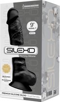 SILEXD – Dual Density siliconen beige dildo met balzak – 23 cm
