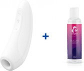 Satisfyer Curvy 1+ - Wit - Luchtdruk Vibrator + EasyGlide Siliconen Glijmiddel - 150ml