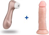 Satisfyer Pro 2 Next Generation - Luchtdruk Vibrator + Realistische Stevige Dildo met Zuignap - 15.5cm