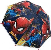 paraplu Spider-Man junior 38 cm staal/polyester blauw