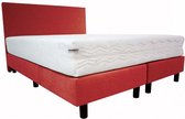 Bedworld Boxspring 120x220 - Medium - Lederlook - Rood (MD960)