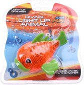 Aqua Fun baddier met licht 13 cm oranje