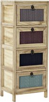 Ladenkast DKD Home Decor Polyester Paulownia hout (32 x 25 x 80 cm)