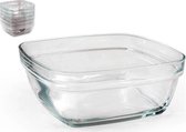 Saladekom Duralex Stapelbaar Vierkant (1,15 L)