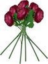 PACK 6 RAMOS boterbloem met touch NATUURLIJKE GIANT 55 CM MET BLOEMEN - FUCSIA