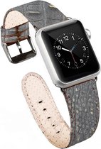 Apple Watch bandje Bruin Zwart goud Krokodillenprint leer 38/40 mm