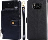 Ritstas PU + TPU Horizontale Flip Lederen Case met Houder & Kaartsleuf & Portemonnee & Lanyard Voor Geschikt voor Xiaomi Poco X3 NFC (Zwart)