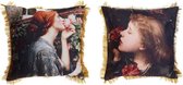 Kussen DKD Home Decor Vrouw Multicolour Linnen Polyester (2 pcs) (45 x 11 x 45 cm)