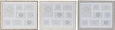 Fotolijsten DKD Home Decor Kristal polyestyreen Traditioneel (3 pcs) (55 x 2 x 45 cm)