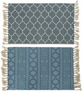 Tapijt DKD Home Decor Blauw Polyester Katoen (2 pcs) (100 x 59 x 1 cm)