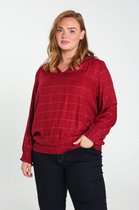 Paprika Dames Blouse met ruitjes in foliedruk - Blouse - Maat 48