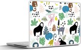 Laptop sticker - 15.6 inch - Dieren - Planten - Jungle - 36x27,5cm - Laptopstickers - Laptop skin - Cover