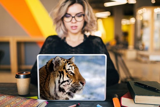 Autocollant pour ordinateur portable - 11,6 pouces - Tigre - Neige - Nature - 30x21cm - Autocollants pour ordinateur portable - Peau pour ordinateur portable - Couverture