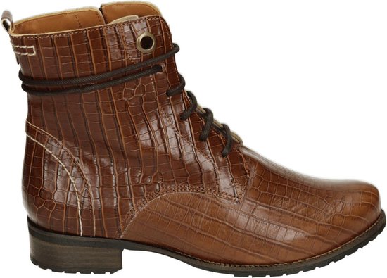 Verhulst 1450 K - VeterlaarzenHoge sneakersDames sneakersDames veterschoenenHalf-hoge schoenen - Kleur: Cognac - Maat: 41