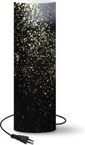 Lamp Marmer - Glitter - Goud - Zwart - 60 cm hoog - Ø19 cm - Inclusief LED lamp