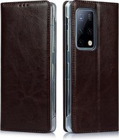 Voor Huawei Mate X2 Crazy Horse Textuur Horizontale Flip Leather Case met Houder & Kaartsleuf (Donkerbruin)