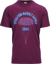 Fostex Garments - T-shirt Operation Market Garden (kleur: Maroon / maat: M)