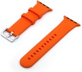 By Qubix Rubberen sportbandje met gesp - Oranje - Geschikt voor Apple Watch 38mm - 40mm - 41mm - Compatible Apple watch bandje - smartwatch bandje -