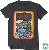 Stranger Things Heren Tshirt -S- Retro Poster Organic Zwart