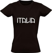 Italia Dames t-shirt |italie | rome | milaan | napels | turijn | Zwart