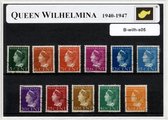 Koningin Wilhelmina 1940-1947 – Luxe postzegel pakket (A6 formaat) - collectie van verschillende postzegels van Koningin Wilhelmina – kan als ansichtkaart in een A6 envelop. Authentiek cadeau - kado - koningshuis - oranje - holland - nederland