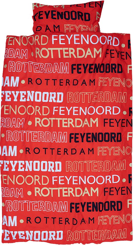 Feyenoord Dekbed Logo - Eenpersoons - 140 x 200cm - Voetbal - Cadeau - Kinderen -  Unisex - Feyenoord