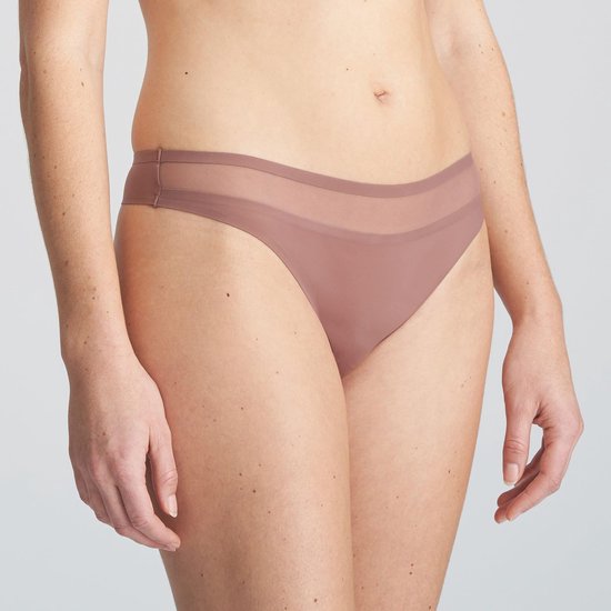 String Marie Jo L'Aventure Louie String Satin Taupe - taille 44