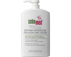 Sebamed Zeepvrije Wasemulsie – Douchemiddel – Voor gezicht, lichaam en handen – 1 liter
