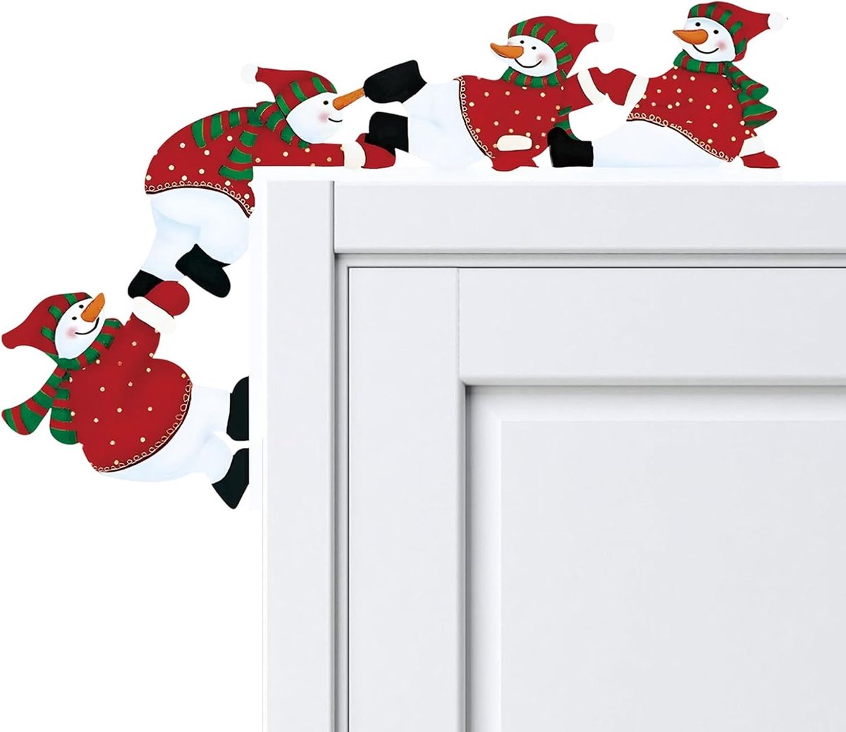 Kerstdeurdecoratie - Houten Feestversiering - Entree Verfraaien - Dubbelzijdig Ontwerp - Niet gespecificeerd - Sneeuwman
