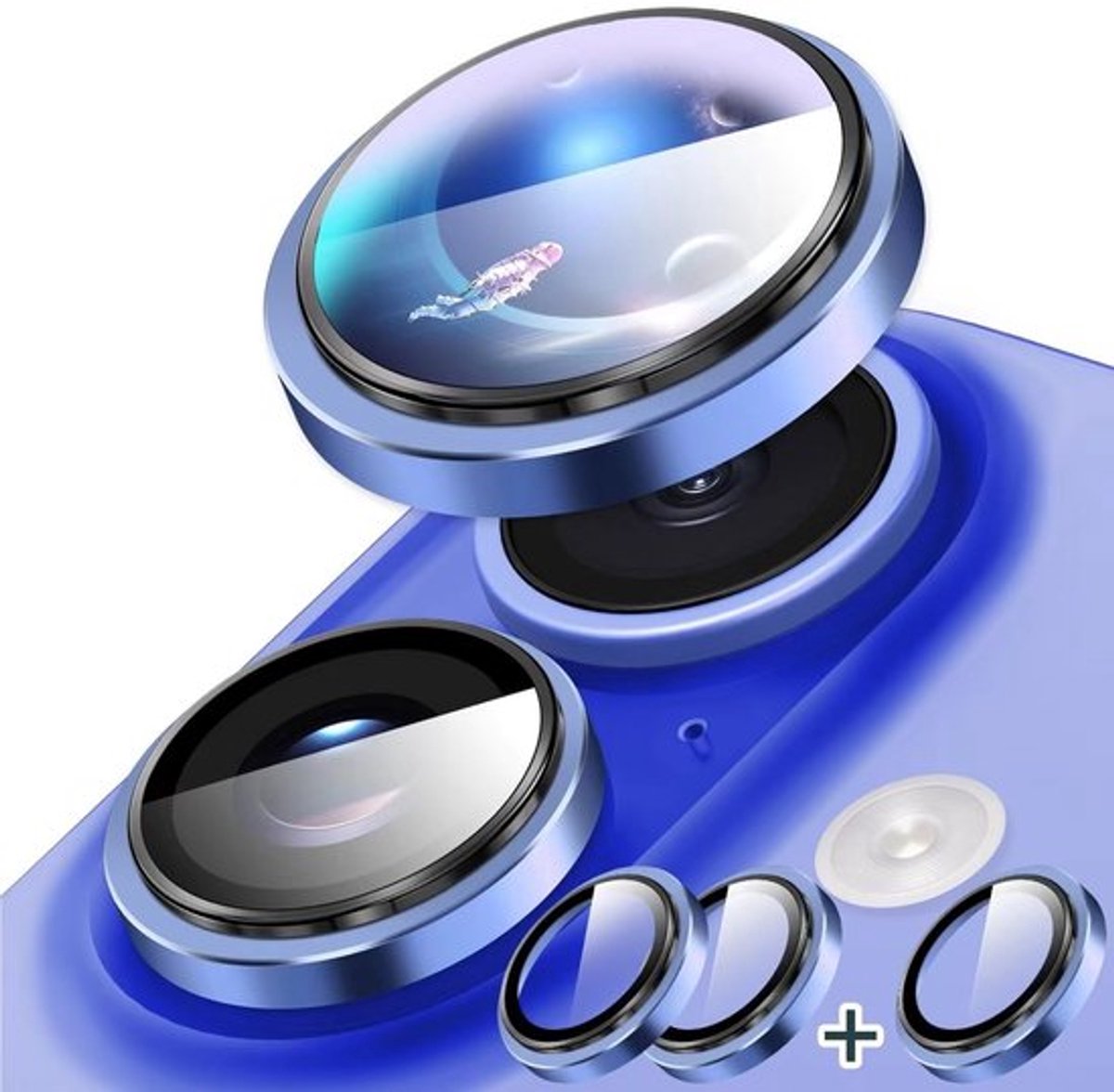 Zeynomax - Camera Lens Protector - iPhone 16 - HD Glas - Aluminium Frame