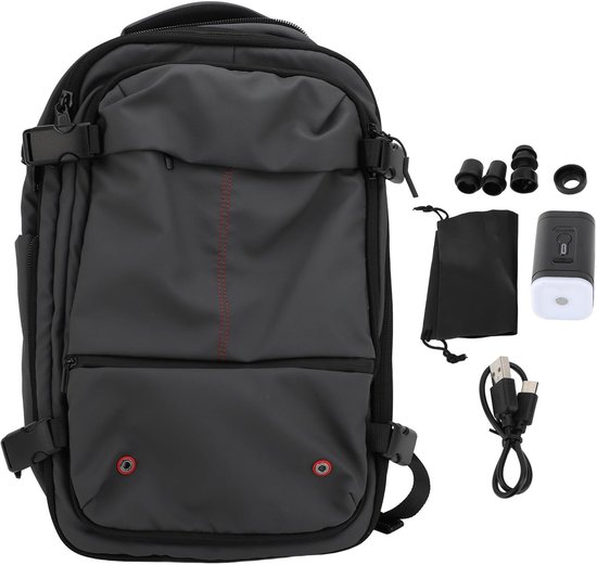 Vacuüm Rugzak - Reis Compressie Tas - Weekend Trips - Uitbreidbaar Ontwerp - Grote Capaciteit - Zwart — afbeelding 2