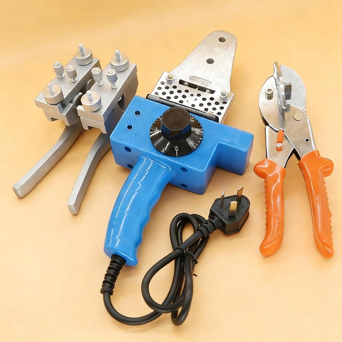 Riemlasser Set - Kunststof Lasapparaat - Riemen Lassen - Temperatuur Instelbaar - 35x15x15 cm - Grijs