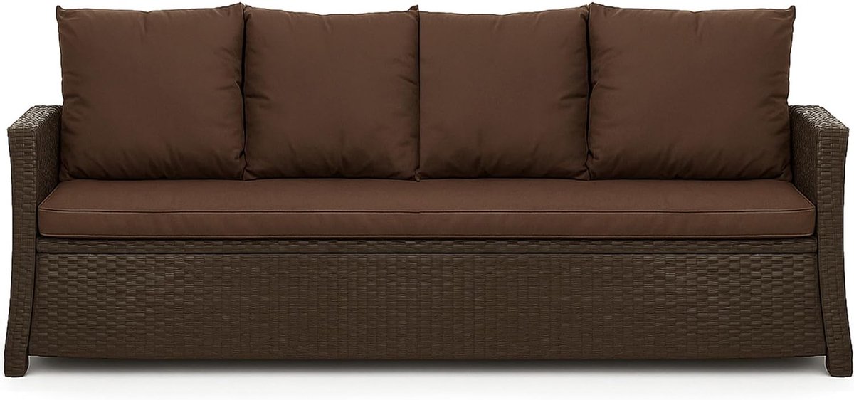 Bank Kussen - Zitkussen Tuin - Comfortabel Zitten - Waterafstotend - 180x50cm - Bruin