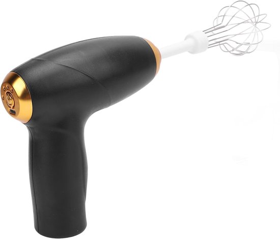 Elektrische Handmixer - Draadloze Keukenmixer - Beslag En Room - USB Oplaadbaar - 17 x 13 x 5 cm - Zwart — afbeelding 3