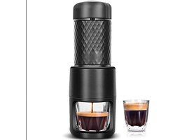 Handmatig Koffiezetapparaat - Reis Koffiemaker - Overal Koffie - Compact Lichtgewicht - 15-20BAR - Zwart
