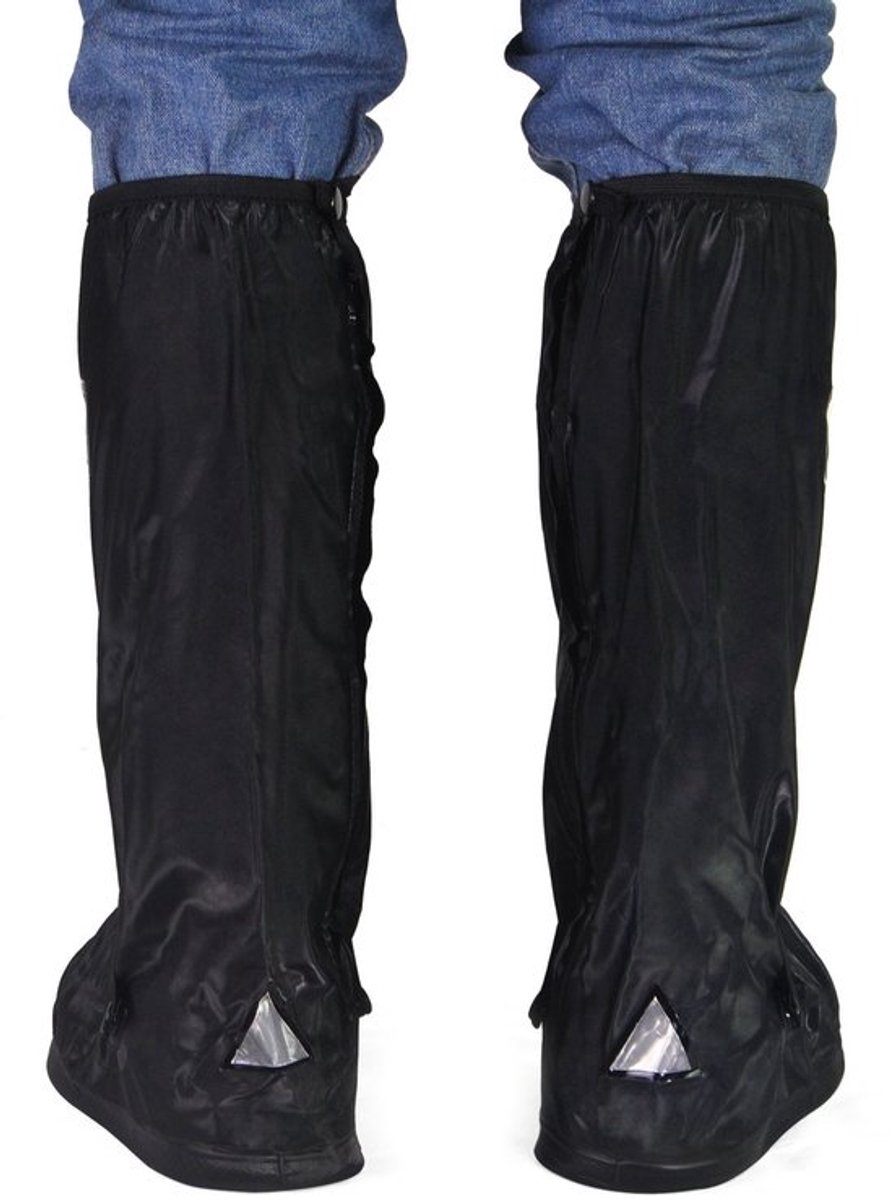 Zwart waterproof overshoes voor fietsen - Zeynomax