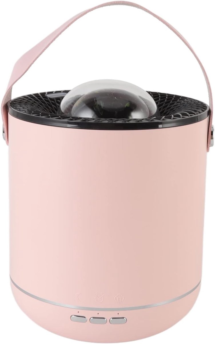 Projectie Luchtbevochtiger - Koude Mist Diffuser - Ontspannen Sfeer Creëren - 360 Graden Projectie - 450 ml - Roze