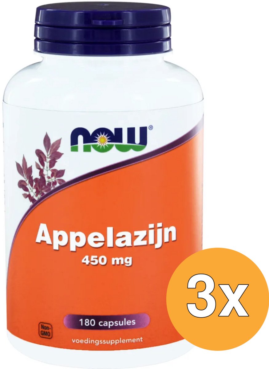 3x Now Appelazijn 450 mg (180 capsules)