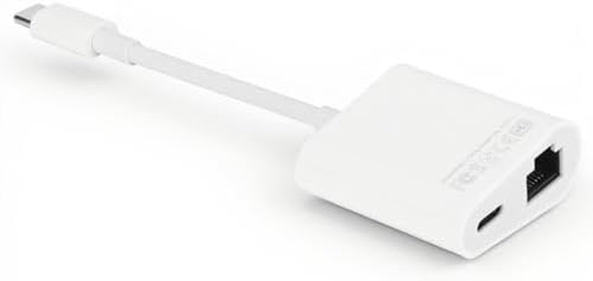 USB-C Ethernet Adapter - Netwerk Adapter RJ45 - Stabiel Internet Gebruiken - Ondersteunt PD Snelladen - 38 x 130 mm