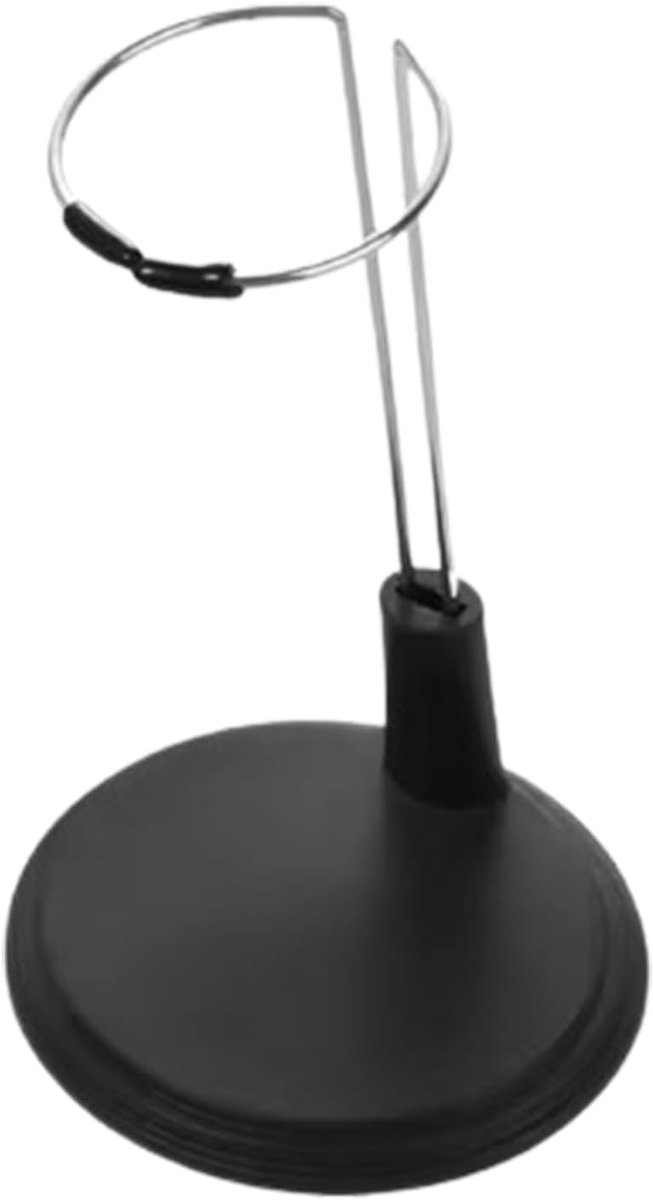 Poppenstandaard - Displayhouder Speelgoed - Poppen Presenteren - Antislip Ontwerp - 12-14 cm - Zwart