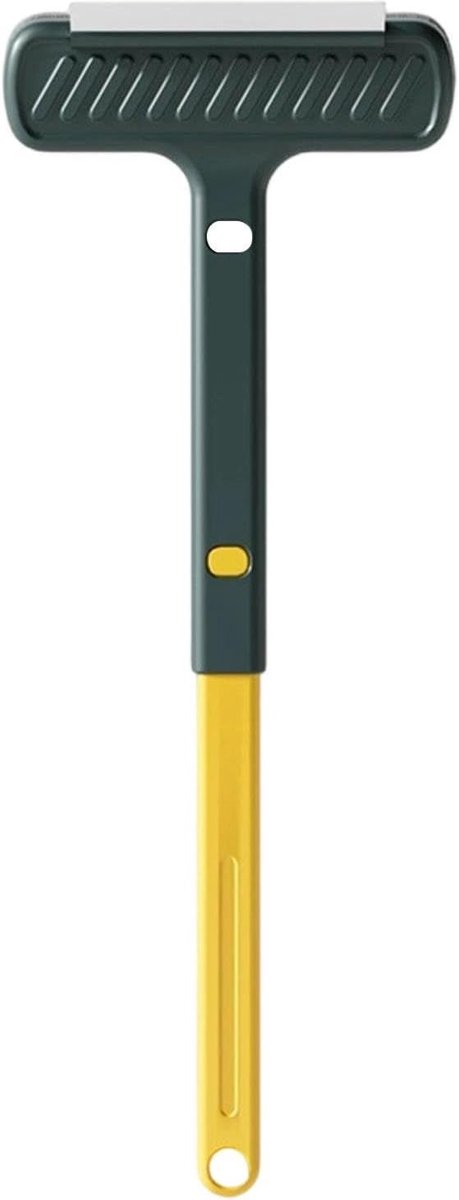 Raamschermreiniger - Ratel en borstel - Glas reinigen - Uitschuifbaar handvat - 40 cm - Groen