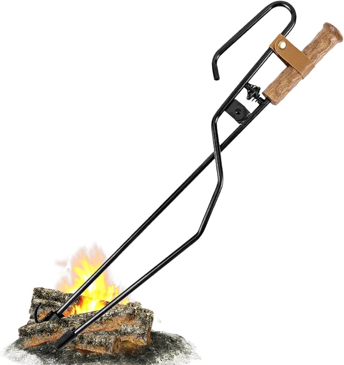 Kampvuurtang - Vuurtang Houtgrijper - Veilig Vuur Maken - Heavy Duty Constructie - 50.5 cm - Meerkleurig