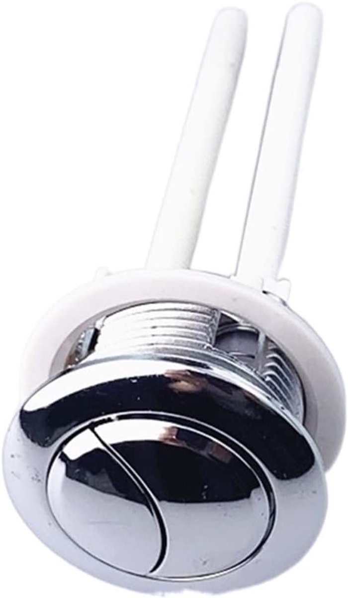 Toiletknoppen - Dubbele Drukknop - Toilet Reparatie - Vergulde Afwerking - 39-45 mm Gat - Chroom