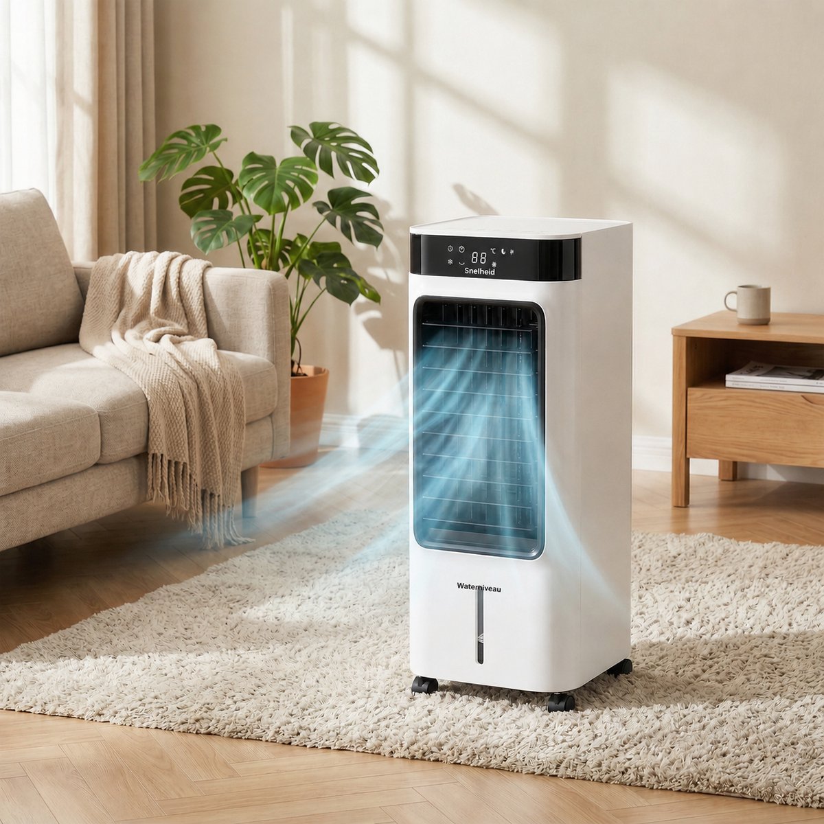 Sogiol - 3-in-1 verdampingsluchtkoeler - Mobiele Airco - met Afstandsbediening & 12-uurs Timer - ontvochtiger kleine &draagbare airconditioner — afbeelding 3