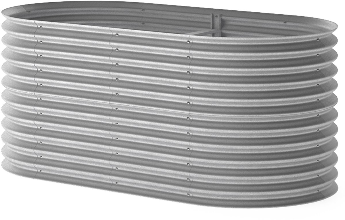 Vicco Composteerbak Garten, Zilver, 200 x 100 cm