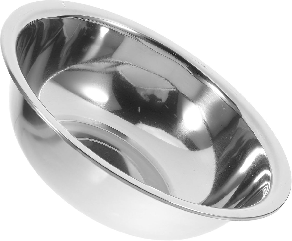 Waskom Roestvrijstaal - Voetbadkuip Wasbak - Huishoudelijk Gebruik - Verdikt Materiaal - 29 x 29 x 9.5 cm - Zilver